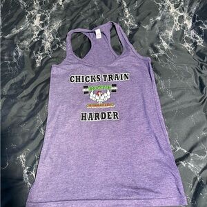 Sporty and stylish graphic Purple Tank Top